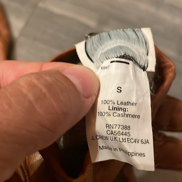 Portolano for J.Crew Brown Leather Gloves with Studded Accents - Picture 6 of 8